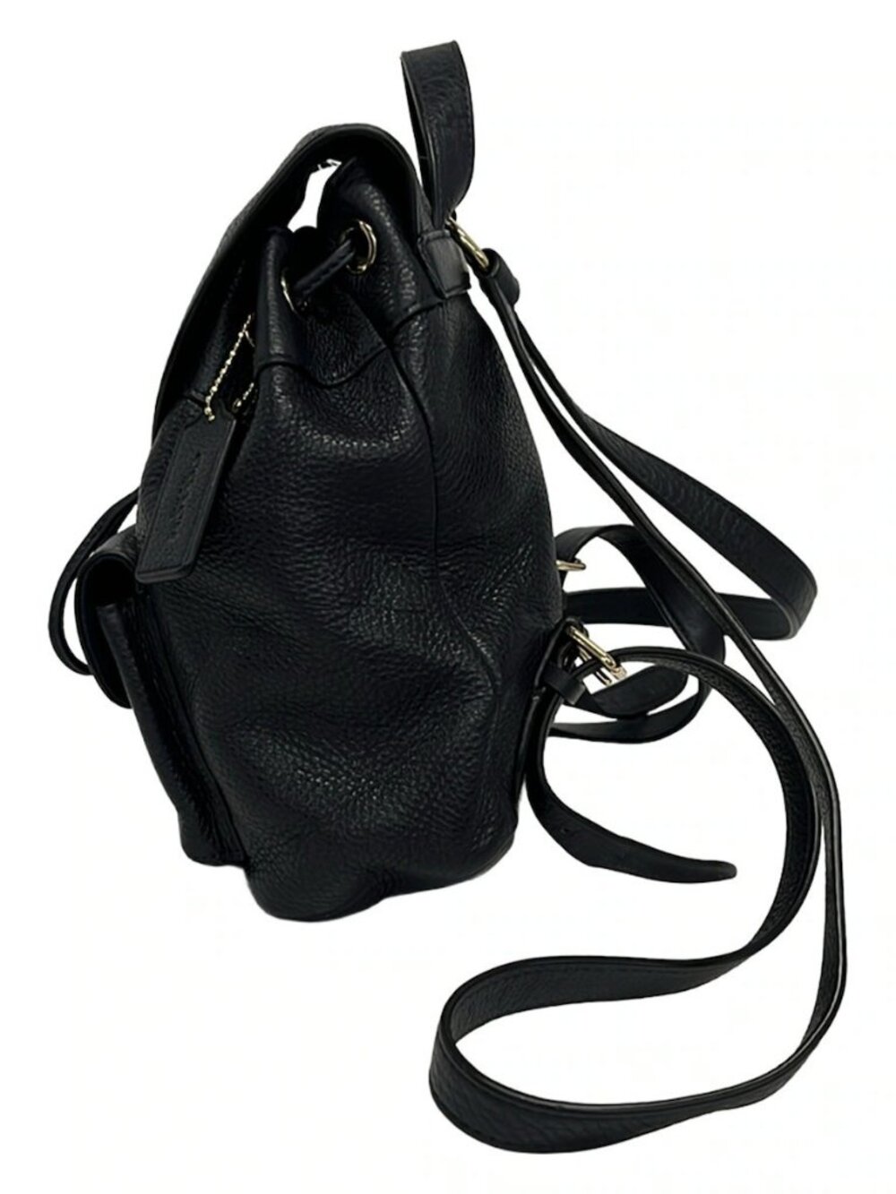 COACH F37621 Dark Navy Leather Backpack - Picture 12 of 15